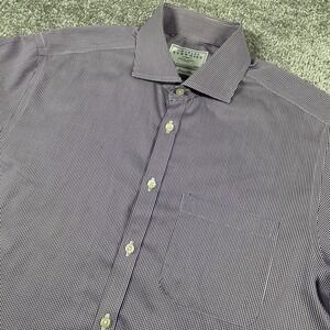 Charles Tyrwhitt Dress Shirt Mens 16.5 33 Non Iron Extra Slim Fit Houndstooth